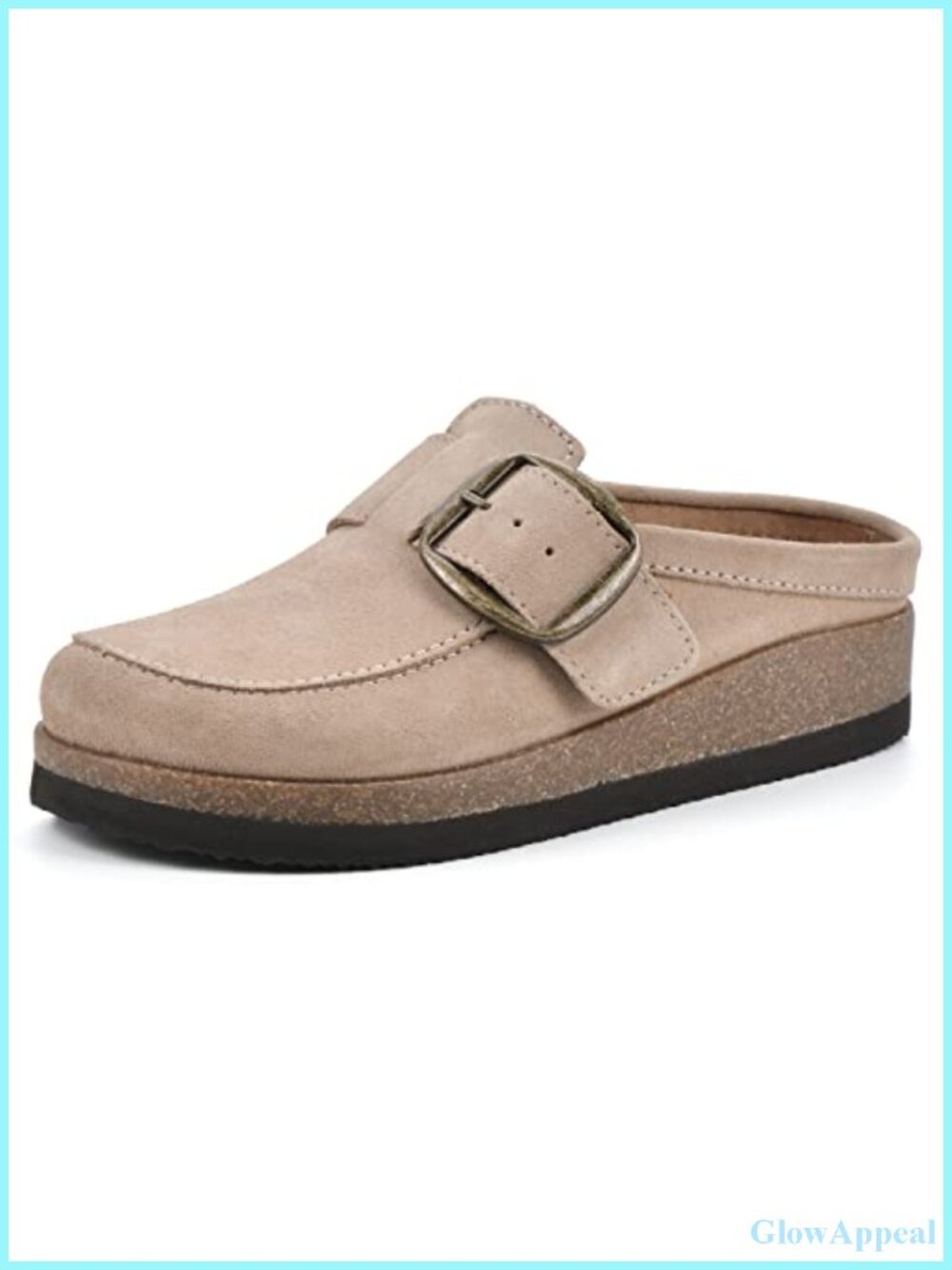 White Mountain Bueno Leather Mule with Cork Footbed - Round Toe
